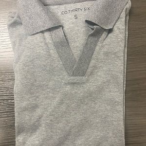 Co thirty six men’s polo tee shirt size small Grey